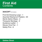 HSE Personal First Aid Kit in Velcro Pouch