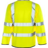 Supertouch Yellow Long Sleeved Hi Vis Zip Front Vest