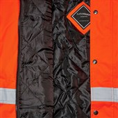 Supertouch Orange/Navy Hi Vis Two Tone Waterproof Parka Jacket