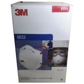 3M 8833 FFP3DR Valved Cup-Shaped Disposable Masks (Pack 10)