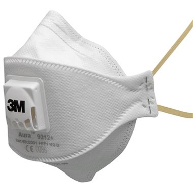 3M 9312+ Aura FFP1D Valved Fold Flat Disposable Masks (Pack 10)