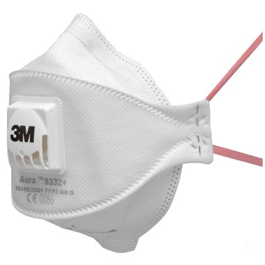 3M 9332+ Aura FFP3D Valved Fold Flat Disposable Masks (Pack 10)