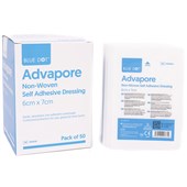 Advapore Fabric Non-Woven Adhesive Wound Dressings - Pack of 50