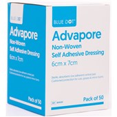 Advapore Fabric Non-Woven Adhesive Wound Dressings - Pack of 50