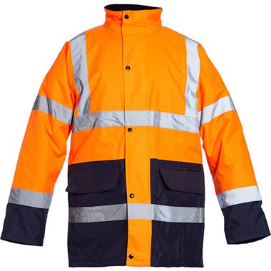 Blackrock Rail Orange Two Tone Padded Waterproof Hi Vis Jacket