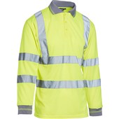 Blackrock Yellow Hi Vis Long Sleeve Polo Shirt