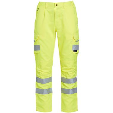 Blackrock Yellow Polycotton Hi Vis Cargo Trousers