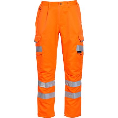 Blackrock Rail Orange Polycotton Hi Vis Cargo Trousers