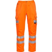 Blackrock Rail Orange Polycotton Hi Vis Cargo Trousers
