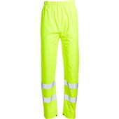 Blackrock Yellow Lightweight PU Waterproof Hi Vis Trousers
