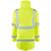 Leo Workwear Tawstock Yellow EcoViz Waterproof Lined Hi Vis Jacket