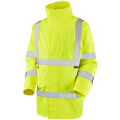 Leo Workwear Tawstock Yellow EcoViz 4K Baffle Lined Waterproof Hi Vis Jacket
