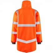 Leo Workwear Orange Waterproof Breathable 3-in-1 Hi Vis Clovelly Jacket with Torrington Bodywarmer