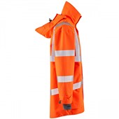 Leo Workwear Orange Waterproof Breathable 3-in-1 Hi Vis Clovelly Jacket with Hartland Fleece