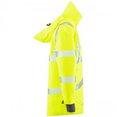 Leo Workwear Yellow EcoViz Waterproof Breathable 3-in-1 Hi Vis Clovelly Jacket with Hartland Fleece