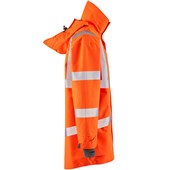 Leo Workwear Clovelly Rail Orange 15K Performance+ Waterproof Breathable Executive Hi Vis Jacket