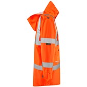 Leo Workwear Torridge Rail Orange EcoViz Mesh Lined Breathable Waterproof Hi Vis Jacket