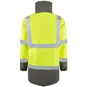 Leo Workwear Torridge Yellow EcoViz Mesh Lined Breathable Waterproof Hi Vis Jacket