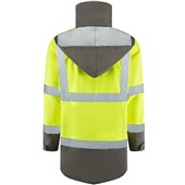 Leo Workwear Torridge Yellow EcoViz Mesh Lined Breathable Waterproof Hi Vis Jacket
