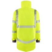Leo Workwear Petroc Yellow EcoViz 10K Fleece Lined Waterproof Hi Vis Anorak Jacket