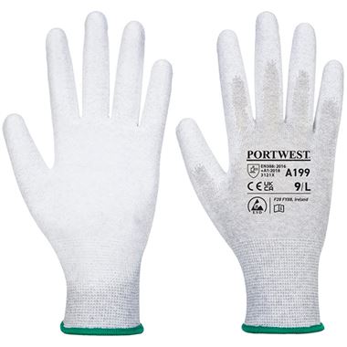 Portwest A199 Grey Antistatic PU Palm Glove - 13g