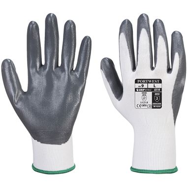 Portwest A310 Flexo Nitrile Grip Gloves with Nitrile Coating - 13g