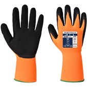 Portwest A340 Hi Vis Grip Gloves Longer Cuff with Latex Foam Coating - 13g