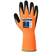 Portwest A340 Hi Vis Grip Gloves Longer Cuff with Latex Foam Coating - 13g