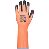 Portwest A631 Vis-Tex Cut D Long Cuff Glove with PU Palm Coating - 13g