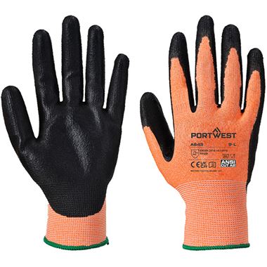 Portwest A643 Amber Cut B Glove with Nitrile Foam Palm Coating - 13g