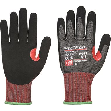 Portwest A672 CS Cut F Glove with Nitrile Foam Palm Coating - 13g