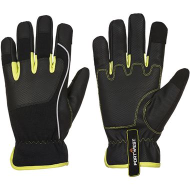 Portwest A771 PW3 Cut B Mechanics Style Tradesman Gloves - Cut Level 3 (Cut B)