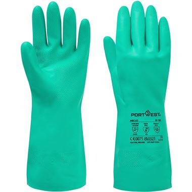 Portwest A810 Nitrosafe Nitrile Chemical Resistant Gauntlet Gloves 32cm