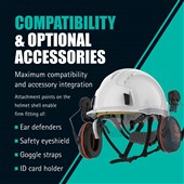JSP EVOlite Baseworker Safety Helmet - Mid Peak - Vented - Wheel Ratchet - AJB240-000-100