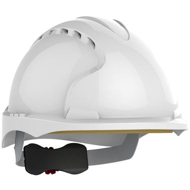 JSP EVO3 Short Peak Safety Helmet - Vented Wheel Ratchet Micro Peak