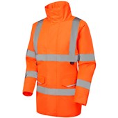 Leo Workwear Cheristow Rail Orange EcoViz 4K Superior Baffle Lined Womens Waterproof Hi Vis Jacket