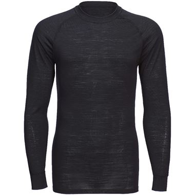 Portwest B183 Black Merino Wool Crewneck Thermal Baselayer Top 140g