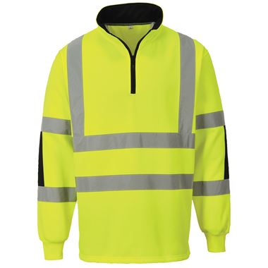 Portwest B308 Yellow Xenon Hi Vis Rugby Shirt