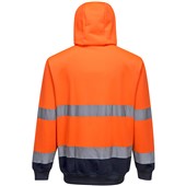 Portwest B317 Orange/Navy Two Tone Hi Vis Zipped Hoodie