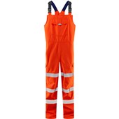 Leo Workwear Northam Orange EcoViz 15K Waterproof Breathable Hi Vis Bib & Brace