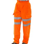 BEESWIFT BSJBOR Orange Hi Vis Jogging Bottoms 