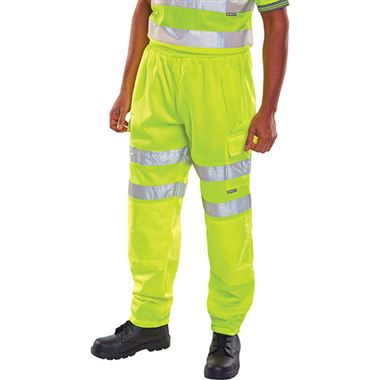 BEESWIFT BSJBY Yellow Hi Vis Jogging Bottoms 