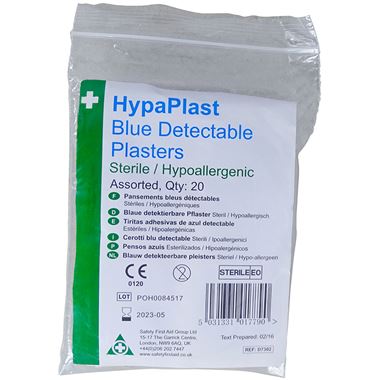 HypaPlast Blue Plasters Assorted (Pack 20)