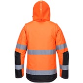 Portwest C469 Orange Pro Fur Lined Waterproof 3-in-1 Hi Vis Jacket