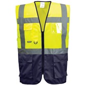 Portwest C476 Warsaw Yellow/Navy Executive Hi Vis Vest