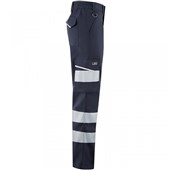 Leo Workwear Winswell EcoViz Women's Navy Stretch Hi Vis Cargo Trouser