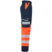Leo Workwear Winswell EcoViz Women's Orange Stretch Hi Vis Cargo Trouser