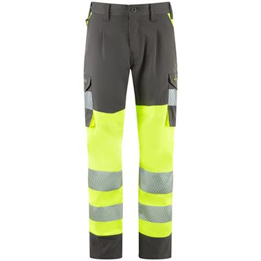 Leo Workwear Winswell EcoViz Women's Yellow Stretch Hi Vis Cargo Trouser