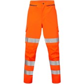 Leo Workwear Honeychurch Rail Orange EcoViz 10KX Performance Womens 2-Part Stretch Breathable Waterproof Hi Vis Coverall
