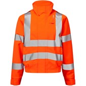 Leo Workwear Honeychurch Rail Orange EcoViz 10KX Performance Womens 2-Part Stretch Breathable Waterproof Hi Vis Coverall